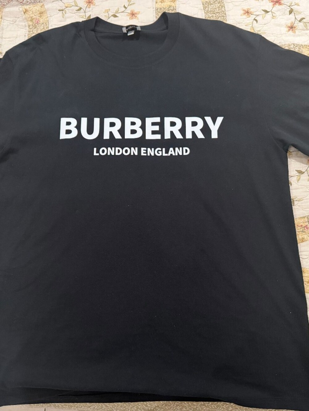 Burberry Men's Black Logo Cotton T‑Shirt